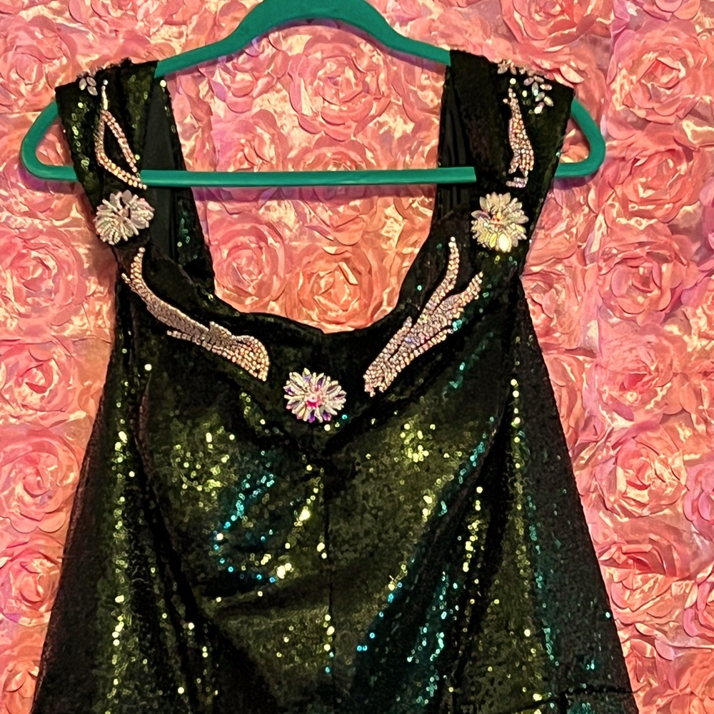 Emerald green gown